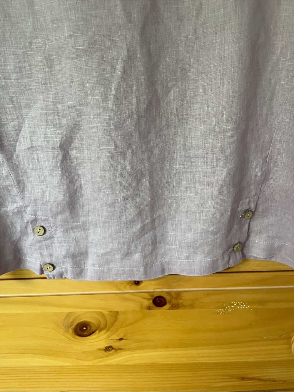 Linen/cotton blend Lintico lavender blouse - Picture 8 of 10